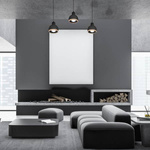 Lampa wisząca OVAL, MLP7046, czarny/drewno, 3x60W E27