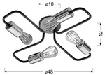 Lampa sufitowa 4xE27 48cm czarna HERPE 34-66923