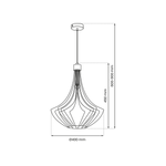 Lampa wisząca CESTA, MLP8672, zielona, 1x60W E27