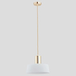 Lampa wisząca zwis LUX złoty/biały śr.30cm