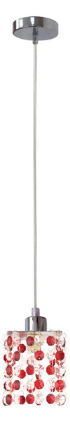 Lampa wiszaca chrom klosz z kryształkami 1xG9 Classic Candellux 31-60399