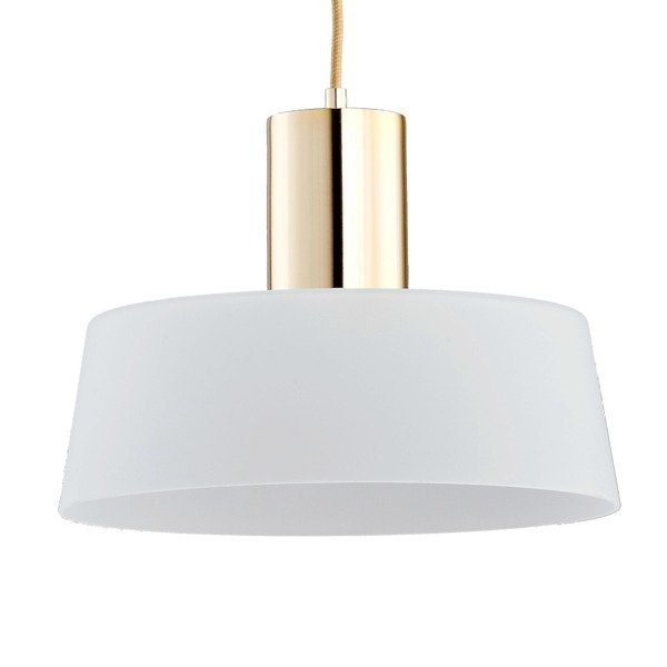 Lampa wisząca zwis LUX złoty/biały śr.30cm