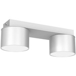 Lampa sufitowa listwa DIXIE WHITE 2x GX53 szer. 24cm | biały