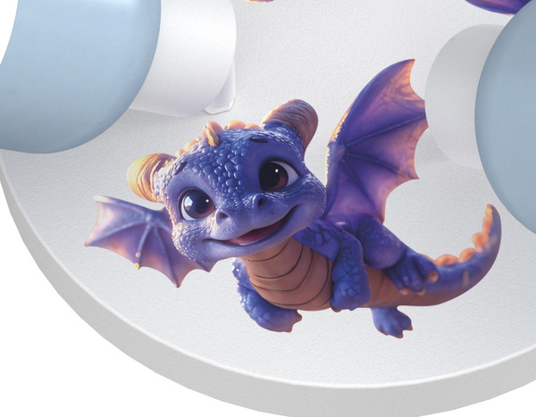 Lampa ścienna do pokoju chłopca Smoki 1xE27