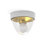 Lampa sufitowa i ścienna NOOK SENSOR na e27 10W IP44 wys. 15cm | biały złoty