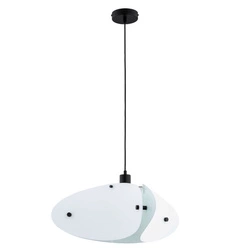 Lampa wisząca ALFA KELIS CZARNO-BIAŁA 1xE27 51cm | 61309