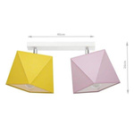 Lampa sufitowa z abażurem DIAMENCIK II szer. 50cm [abażur do wyboru]
