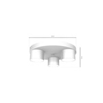 Lampa sufitowa plafon DIXIE WHITE 3x GX53 szer. 30cm | biały