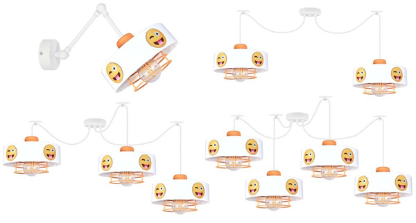 Lampa ścienna do pokoju chłopca i dziewczynki regulowana Smile 1xE27 led