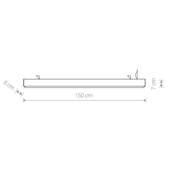 Liniowy plafon HALL LED WHITE 150cm 43W
