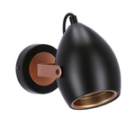 Kinkiet czarno-miedziany regulowany E14 40W Anica 91-81391
