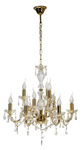 Lampa wisząca żyrandol z kryształkami złoty 9x40W Maria Teresa Candellux 39-95841
