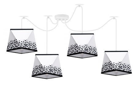 Lampa sufitowa do pokoju piłkarskiego regulowana pająk Mundial 4xE27 Led