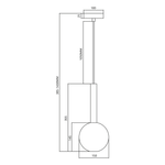 Lampa wisząca NIKO BLACK 1xG9 fi 150