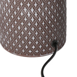 Lampa gabinetowa/stołowa/nocna INER 41-79862 ceramiczna brązowa/abażur biały 1x40W E14