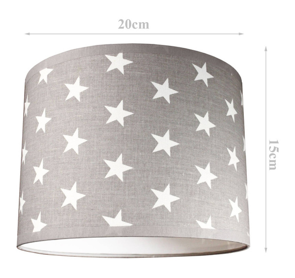 Lampa sufitowa do pokoju dziewczynki abażury w gwiazdki 3 punktowa Led 
