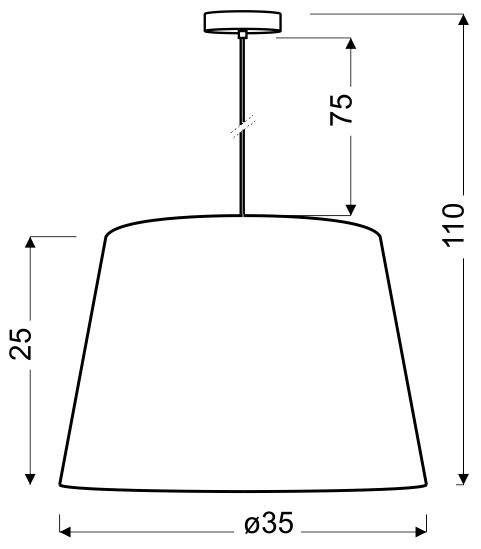 Lampa sufitowa wisząca 1X60W E27 AMERICANO 31-32331