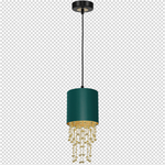 Nowoczesna lampa wisząca ALMERIA GREEN/GOLD 1xE27 MLP6449