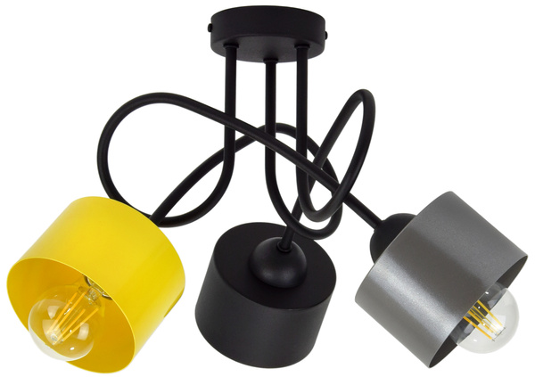 Lampa sufitowa do pokoju dziecka kolorowa Zaczarowany Kubeczek 3xE27 Led 