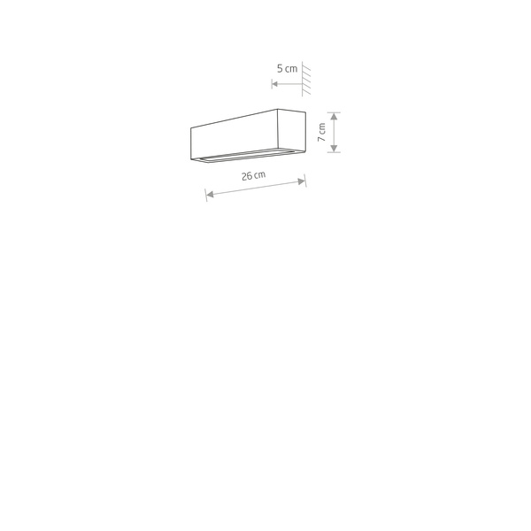 Kinkiet STRAIGHT WALL BLACK XS 26cm E14 40W | czarny