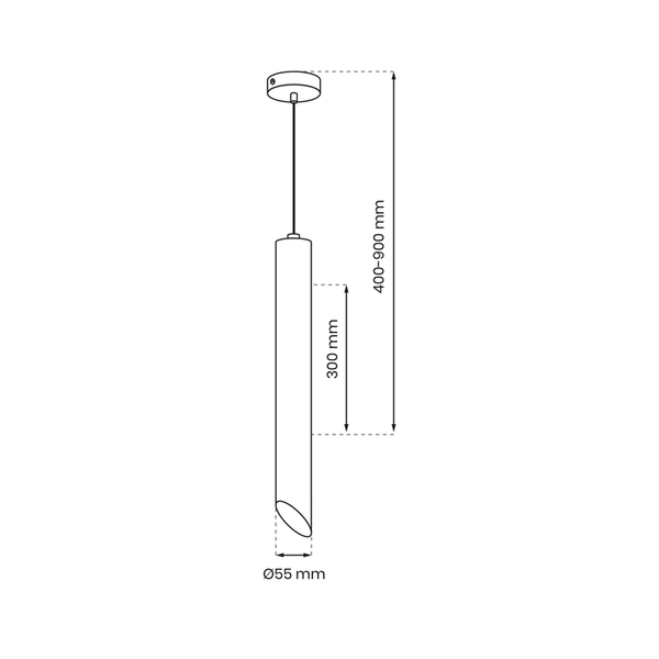 Lampa wisząca CORTE, MLP8828, czarna, 1x8W GU10