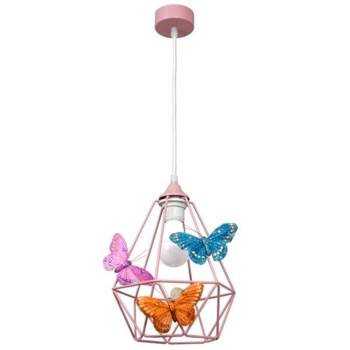Różowa lampa do pokoju dziewczynki Motylek 1