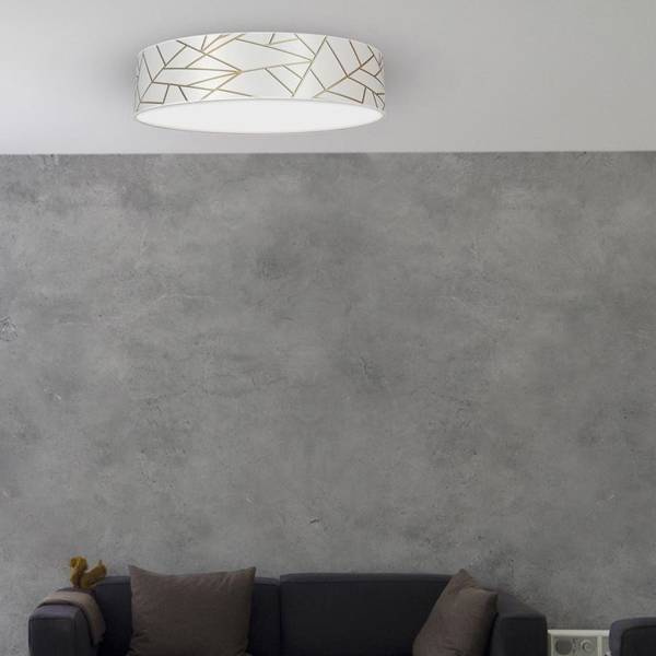 Lampa sufitowa ZIGGY WHITE, MLP7568, 60 cm, biały/złoty, 3x60W E27