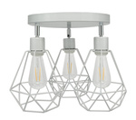 Lampa sufitowa do pokoju dziecka szara w stylu loft druciak Carmen 3xE27
