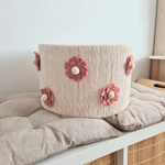 Lampa wisząca do pokoju dziewczynki w stylu Boho Różowe Kwiatki 35cm