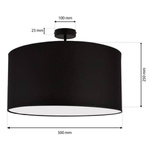 NOWOCZESNA LAMPA SUFITOWA BARI BLACK 3xE27 MLP4694