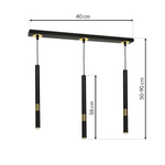 Lampa wisząca MONZA BLACK / GOLD 3xG9 8W MLP6334