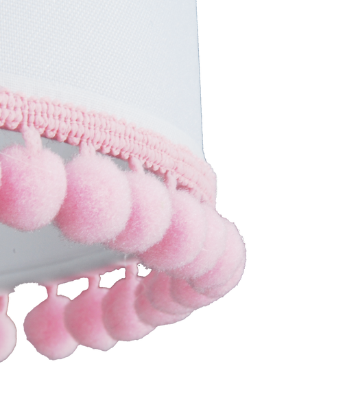 Lampka nocna do pokoju dziewczynki różowa Pompony 1