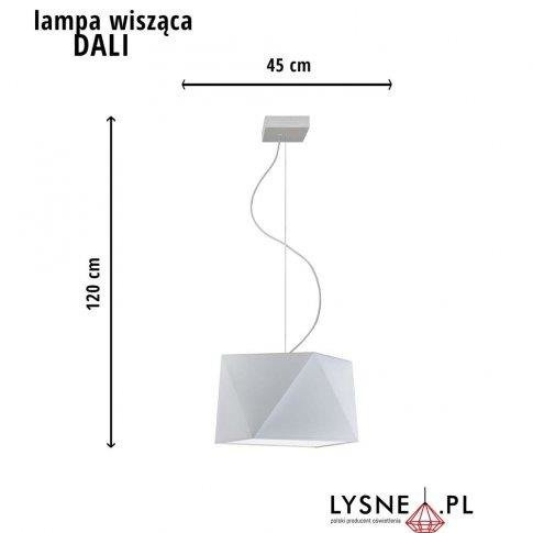 Lampa wisząca do pokoju chłopca niebieski abażur Dali 