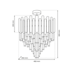 Lampa sufitowa MADISON, złoty/transparentny, 9x40W E14, ML8806