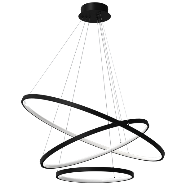 Lampa wisząca ROTONDA, czarna, 93W LED, barwa neutralna 4000K, ML7945