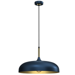 Lampa wisząca LINCOLN, MLP7901, 45 cm, niebieski/złoty, 1x60W E27