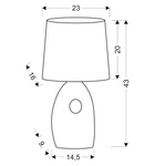 Lampa stołowa/nocna HIERRO 41-79916 złoty/abażur czarny 1x60W E27