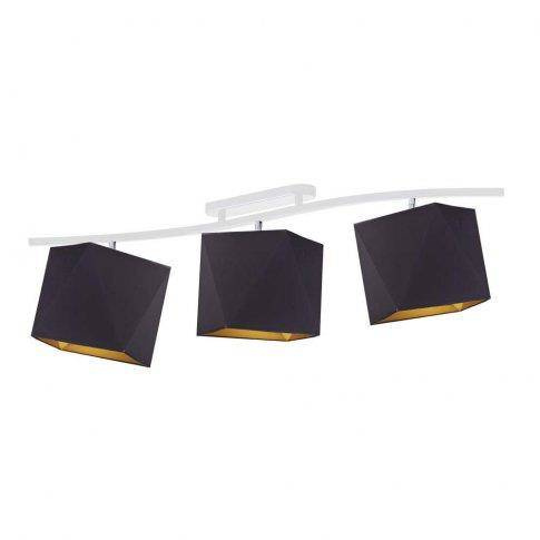 Plafon DIAMENT GOLD z geometrycznymi abażurami