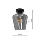 Nowoczesna lampa sufitowa plafon SANTIAGO SMOKED MLP6603