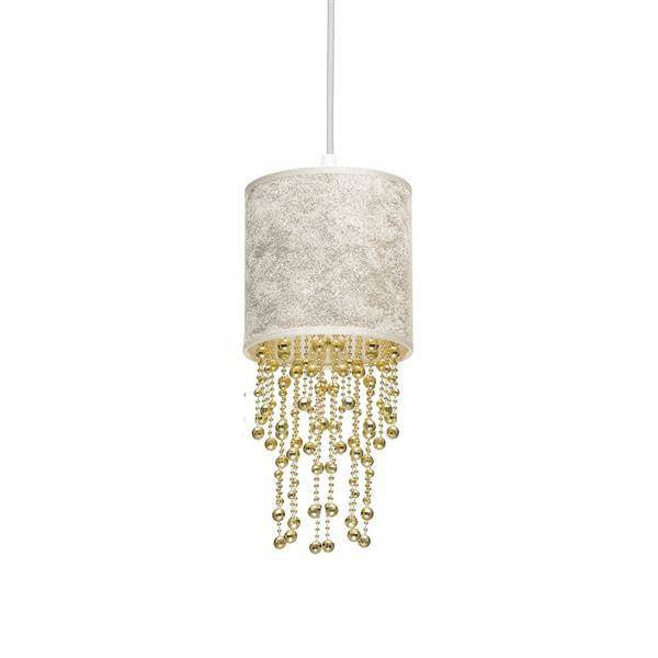 Nowoczesna lampa wisząca ALMERIA WHITE/GOLD 1xE27 MLP6444