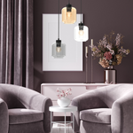 Lampa wisząca SOMBRA MIX, MLP8369, czarna z kolorowymi kloszami, 3x60W E27