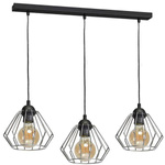 INDUSTRIALNA lampa wisząca NORMAN BLACK 3xE27 MLP6264