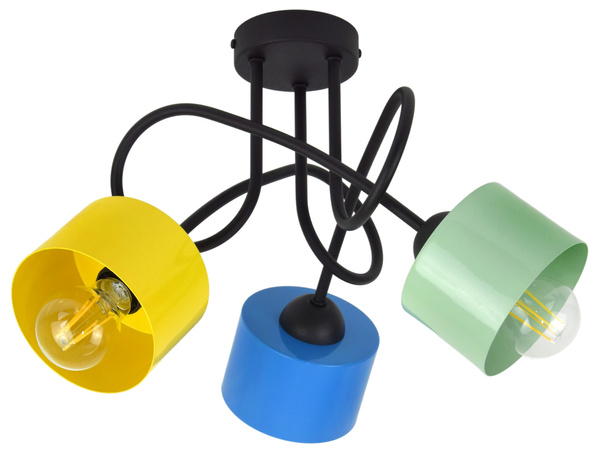 Lampa sufitowa do pokoju dziecka kolorowa Zaczarowany Kubeczek 3xE27 Led 