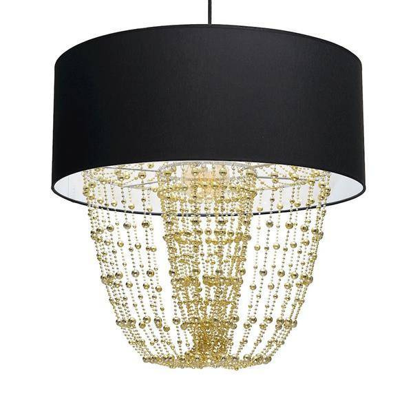 Nowoczesna lampa wisząca ALMERIA BLACK/GOLD 1xE27 MLP6442