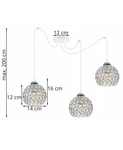 Nowoczesna Lampa Wisząca Typu Pająk SPIDER CRYSTAL 