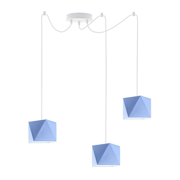 Lampa wisząca do pokoju dziecięcego miętowa Świetlisty Diamencik