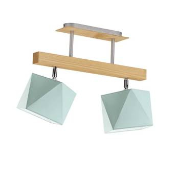 Lampa sufitowa do pokoju dziecięcego miętowa Zaczarowany Diamencik 2xE27