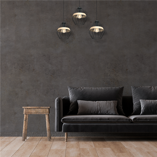 Lampa wisząca INDUSTRIALNA CLIFF BLACK 3xE27 MLP5525
