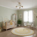 Lampa sufitowa do pokoju dziecka beżowa Zakręcony Cylinderek 3xGU10 