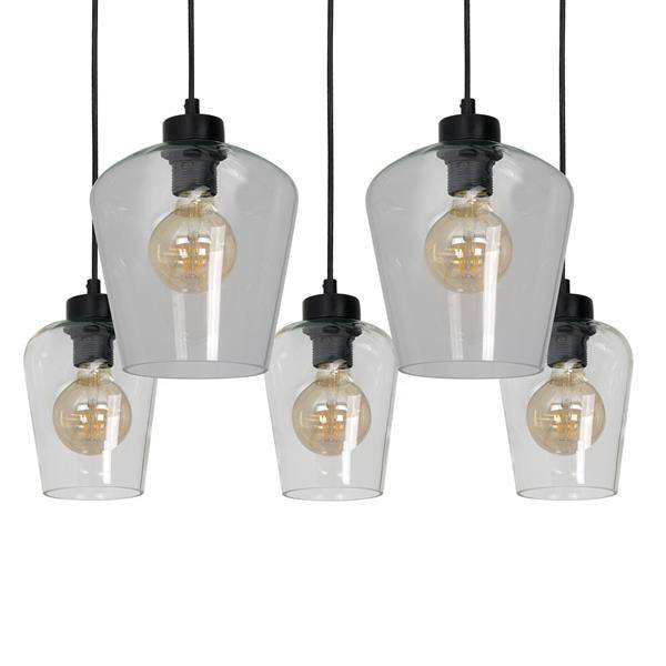 Nowoczesna lampa wisząca prostokąt SANTIAGO CLEAR MLP6615